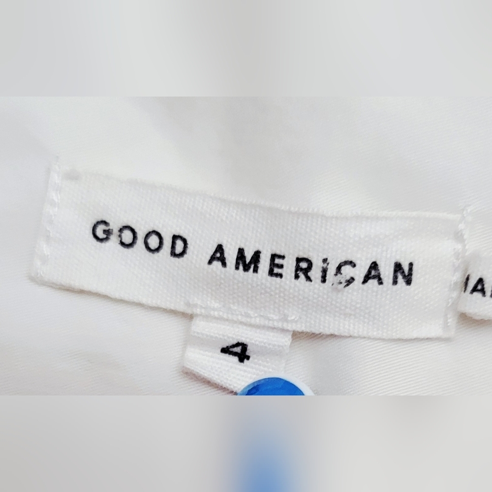 Good American Classic White Button Up Shirt/Blouse | Size 4 - Picture 3 of 5